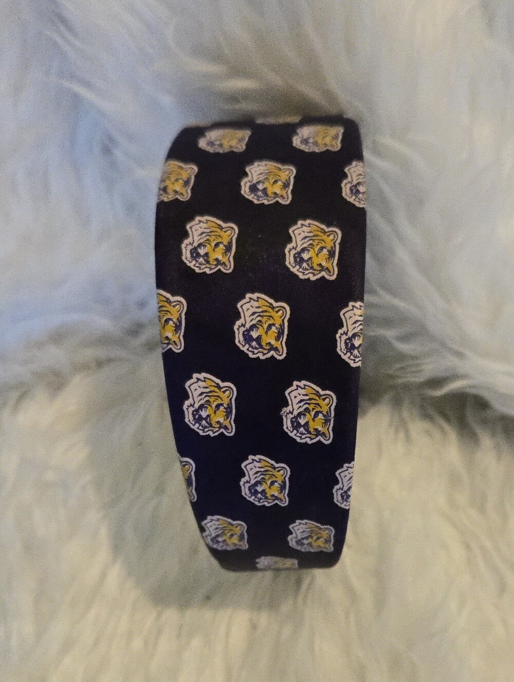 Purple And Gold Kids Adult Headband with LSU Tiger Print Gameday LSU
